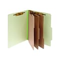 ACCO Pressboard Classification Folders, Letter Size, 3 Dividers, Leaf Green, 10/Box (A7015048)