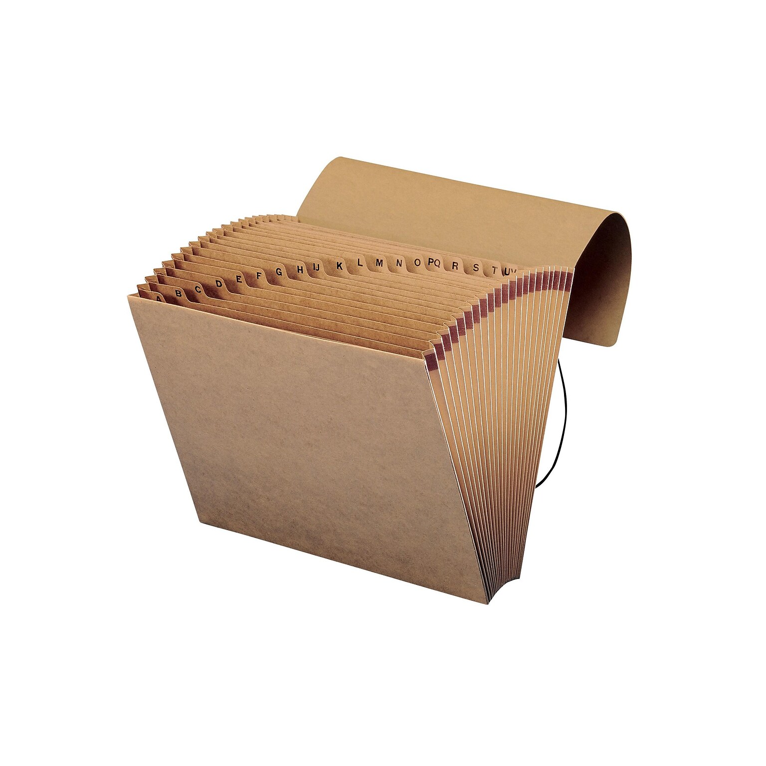 Smead® Expanding File, Alphabetic (A-Z), 21 Pockets, Flap & Elastic Cord Closure, Letter, Kraft (70121)