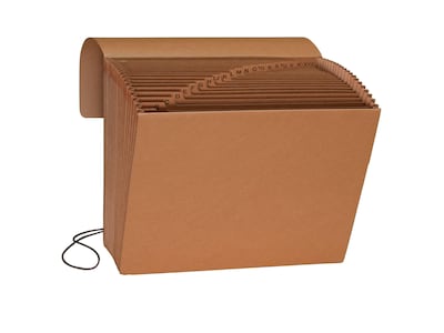 Smead® Expanding File, Alphabetic (A-Z), 21 Pockets, Flap & Elastic Cord Closure, Letter, Kraft (70121)