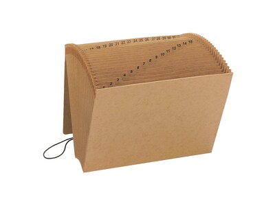 Smead Expanding File with Flap and Cord Closure, 1-31 Index, Letter Size, Kraft (70168)