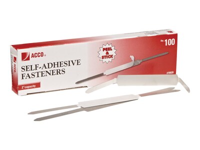 ACCO Economy Folder Fasteners, Gray/Silver, 100/Box (A7070020)