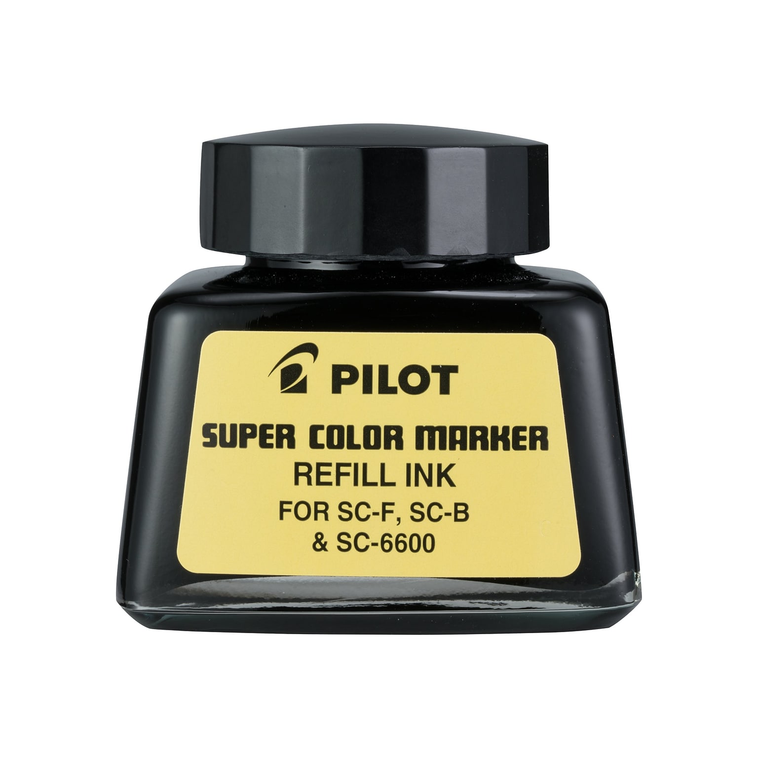 Pilot Super Color Permanent Marker Bottled Ink Refill, Black Ink (43500)