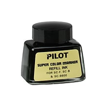 Pilot Super Color Permanent Marker Bottled Ink Refill, Black Ink (43500)