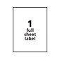 Avery Laser/Inkjet Identification Labels, 8 1/2" x 11", White, 1/Sheet, 25 Sheets/Pack (6465)
