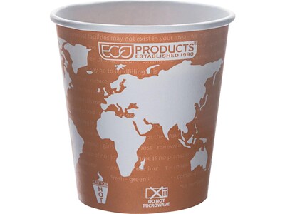 Eco-Products World Art Hot Cups, 10 Oz., Brown/White, 1000/Carton (EP-BHC10-WA)