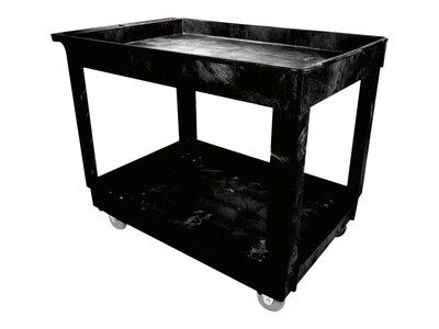 Rubbermaid 2-Shelf Foam Utility Cart, Black (640-9T67)