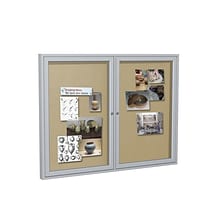 Ghent Vinyl Enclosed Bulletin Board, Satin Frame, 3H x 4W (PA23648VX-181)