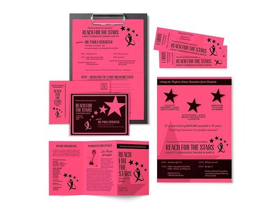 Astrobrights 65 lb. Cardstock Paper, 8.5" x 11", Plasma Pink, 250 Sheets/Pack (WAU22129)