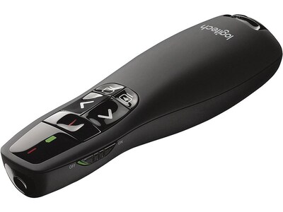 Logitech R400 Presenter w/Laser Pointer, Black (910-001354)