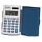 Sharp Elsi Mate EL-243SB 8-Digit Pocket Calculator, Gray/Blue