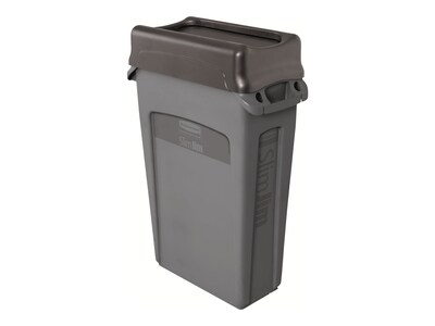 Rubbermaid Slim Jim Indoor Lid, Black Plastic, 23 Gal. (FG267360BLA)