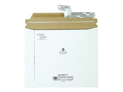 6.06" x 7.5" Self Seal Fiberboard Mailers, CD/DVD, 100/Carton (QUA64117)