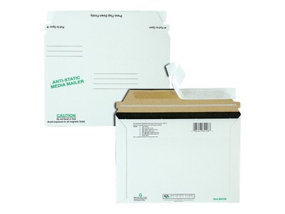 6" x 8.63" Peel & Seal Fiberboard Mailers, CD/DVD, 25/Box (QUA64126)