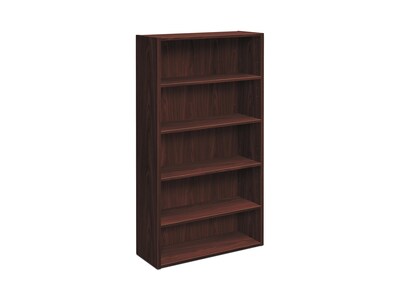 HON Foundation 5 Shelf Standard Bookcase, Mahogany (HLM65BC.N)