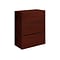 HON 10500 Series 3-Drawer Lateral File Cabinet, Locking, Letter/Legal, Mahogany, 36W (H10517.NN)
