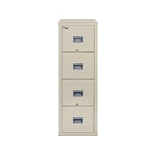 FireKing Patriot 4-Drawer Vertical File Cabinet, Fire Resistant, Letter, Parchment, 31.56D  (4P1831