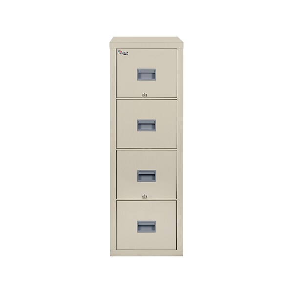 FireKing Patriot 4-Drawer Vertical File Cabinet, Fire Resistant, Letter, Parchment, 31.56D  (4P1831-CPA)