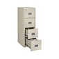 FireKing Patriot 4-Drawer Vertical File Cabinet, Fire Resistant, Letter/Legal, Parchment, 25"D  (4P1825-CPA)
