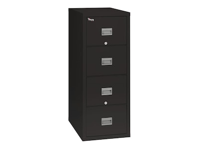 FireKing Patriot 4-Drawer Vertical File Cabinet, Fire Resistant, Letter/Legal, Black, 25D  (4P1825-