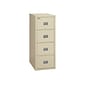 FireKing Patriot 4-Drawer Vertical File Cabinet, Fire Resistant, Letter, Parchment, 31.56"D  (4P1831-CPA)