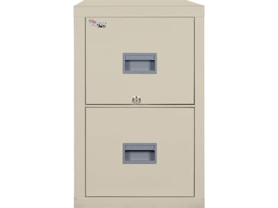 FireKing Patriot 2-Drawer Vertical File Cabinet, Fire Resistant, Letter/Legal, Beige, 25D (2P1825-CPA)