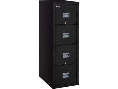 FireKing Patriot 4-Drawer Vertical File Cabinet, Fire Resistant, Legal, Black, 31.56D (4P2131-CBL)