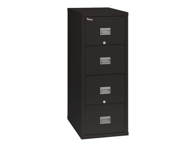FireKing Patriot 4-Drawer Vertical File Cabinet, Fire Resistant, Letter, Black, 31.56D  (4P1831-CBL)