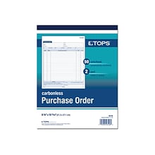 TOPS 2-Part Carbonless Purchase Requisitions, 10.69L x 8.38W, 50 Sets/Book (46146)