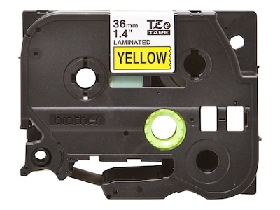 Brother P-touch TZe-661 Laminated Label Maker Tape, 1-1/2 x 26-2/10, Black On Yellow (TZe-661)