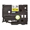 Brother P-touch TZe-661 Laminated Label Maker Tape, 1-1/2 x 26-2/10, Black On Yellow (TZe-661)
