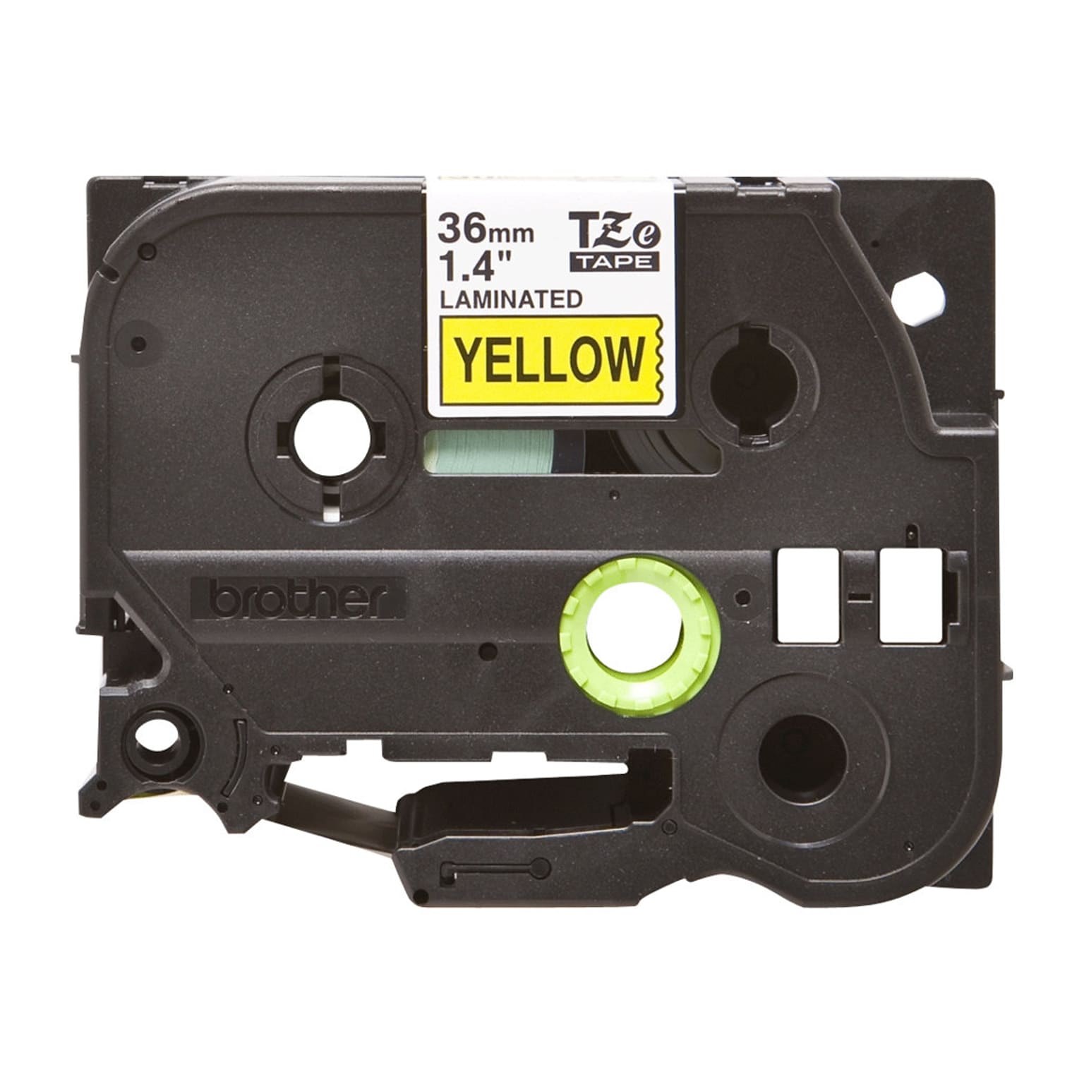 Brother P-touch TZe-661 Laminated Label Maker Tape, 1-1/2 x 26-2/10, Black On Yellow (TZe-661)