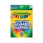 Crayola Ultra-Clean Washable Markers, Fine, Assorted Colors, 12/Box (58-7813)