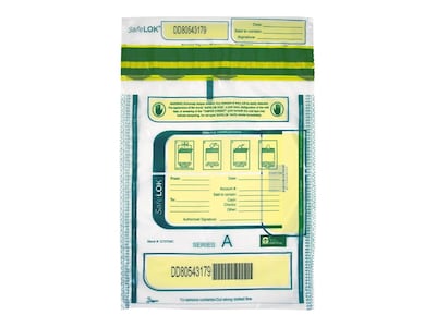 Control Group SafeLOK Series A Deposit Bag, Clear 100/Pack (585087)