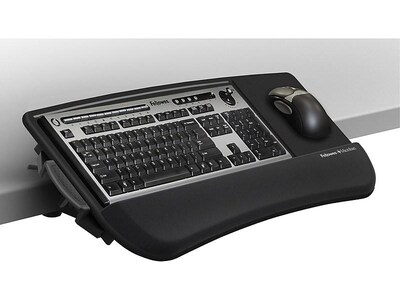 Fellowes Tilt n Slide Adjustable Keyboard Tray, Black (8060101)