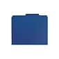 Smead Classification Folders with SafeSHIELD Fasteners, 2" Expansion, Letter Size, 2 Dividers, Dark Blue, 10/Box (14032)