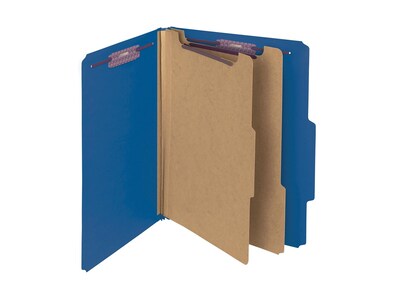 Smead Classification Folders with SafeSHIELD Fasteners, 2 Expansion, Letter Size, 2 Dividers, Dark