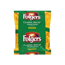Folgers Classic Decaf Coffee Filter Packs, Medium Roast, 0.9 oz. Packets, 40/Carton (SMU06122)