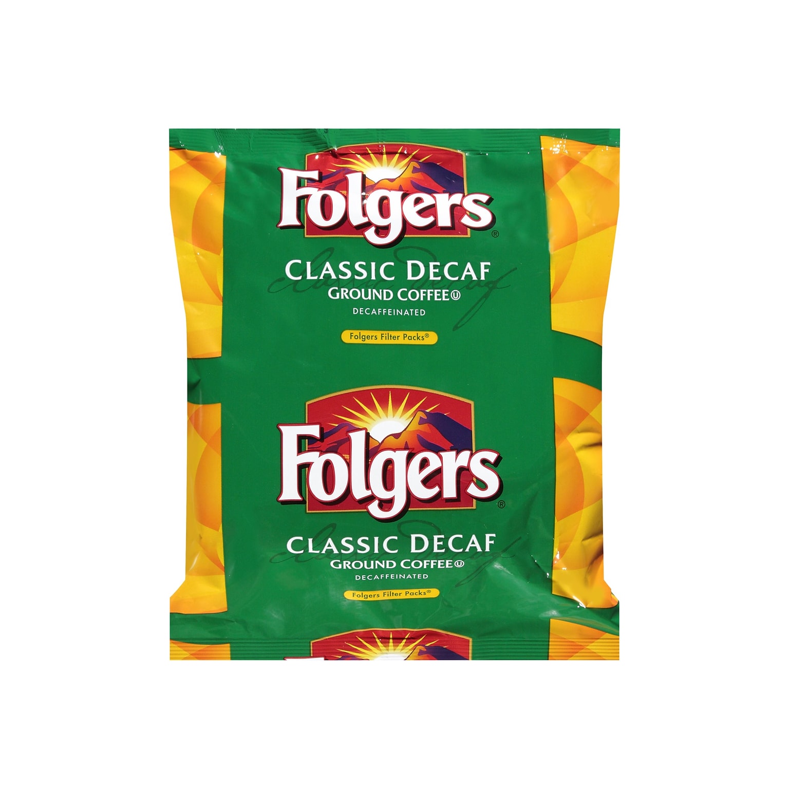 Folgers Classic Decaf Coffee Filter Packs, Medium Roast, 0.9 oz. Packets, 40/Carton (SMU06122)