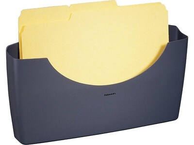 Fellowes Partition Additions Plastic File Pocket, Dark Graphite (75275)