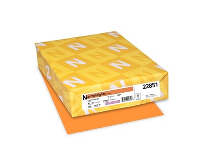 Astrobrights Cardstock Paper, 65 lbs, 8.5" x 11", Cosmic Orange, 250/Pack (22851)