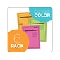 Adams While You Were Out Memo Pads, 4.25" x 5.5", Assorted Colors, 50 Sheets/Pad, 6 Pads/Pack (9711NEON)