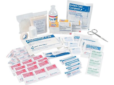 First Aid Only First Aid Refill Kit with Medication, 25 People, 106 Pieces (223-REFILL)
