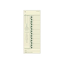 TOPS Time Cards for Acroprint 125, 150, 175, ES700, ES900, ESP180, Amano PIX/TCX, Lathem 900E, 1200,