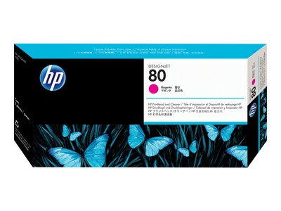 HP 80 DesignJet Print Head & Print Head Cleaner, Magenta (C4822A)