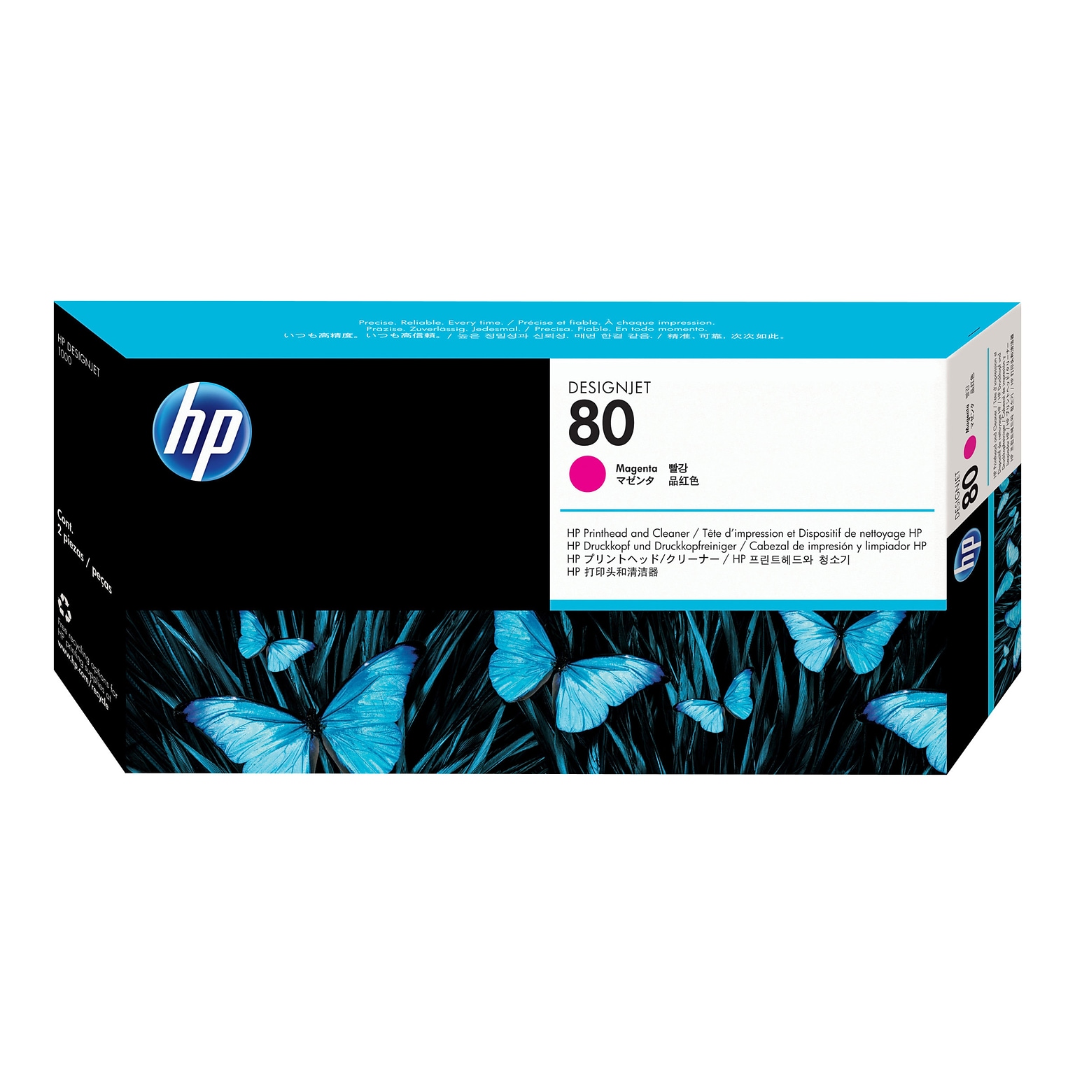 HP 80 DesignJet Print Head & Print Head Cleaner, Magenta (C4822A)