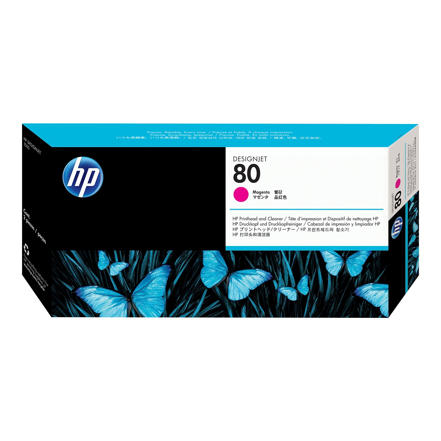 HP 80 DesignJet C4822A Printhead and Printhead Cleaner, Magenta