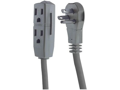 GE Office 3 Outlet Power Strip, Gray (43018)