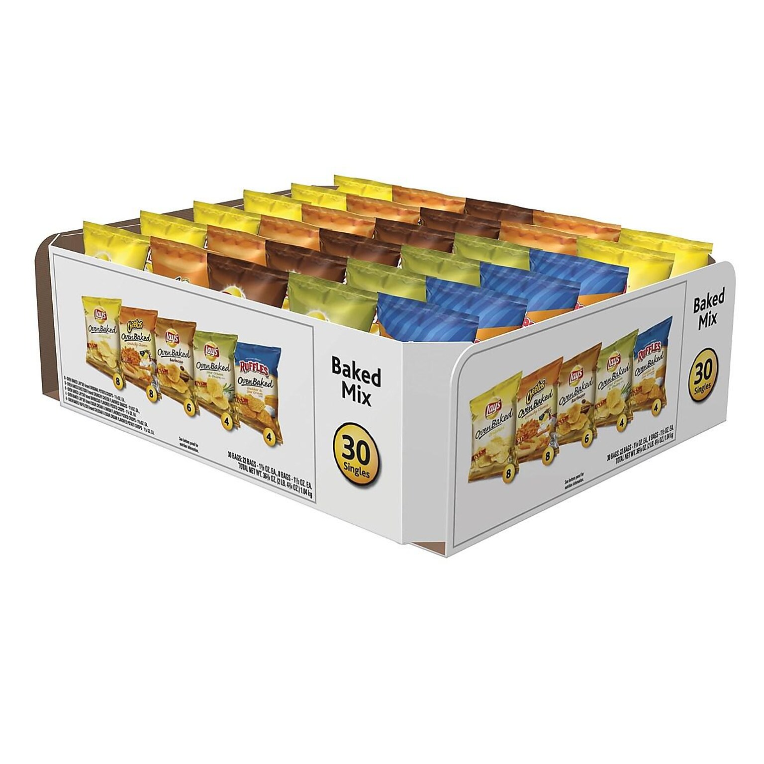 Frito Lay Baked Variety Corn Chips, 1.5 oz. Bags, 60 Bags/Carton (FRI49935)