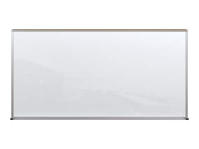 MooreCo Glass Dry-Erase Whiteboard, Anodized Aluminum Frame, 4 x 8 (14802)