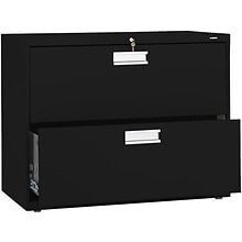 HON Brigade 600 Series 2-Drawer Lateral File Cabinet, Letter/Legal Size, Lockable, 28.38H x 36W x